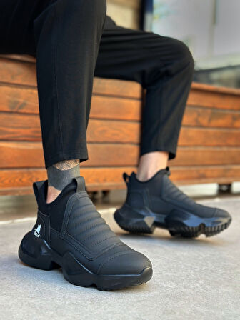 ET0401 Bağcıksız Rahat Yüksek Taban Erkek Spor Yarım Bilek Bot