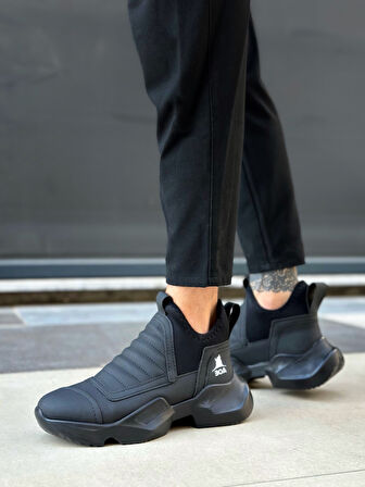 ET0401 Bağcıksız Rahat Yüksek Taban Erkek Spor Yarım Bilek Bot