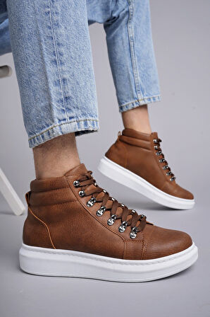 ET206 Ottawa Bağcıklı Cilt Erkek Günlük Spor Bot BT - Taba