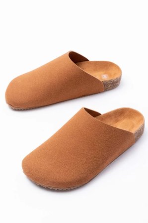 JET0556 Ravn Bağcıksız Hakiki Süet Erkek Günlük Mantar Taban Loafer Klasik Ayakkabı HDMT - Taba