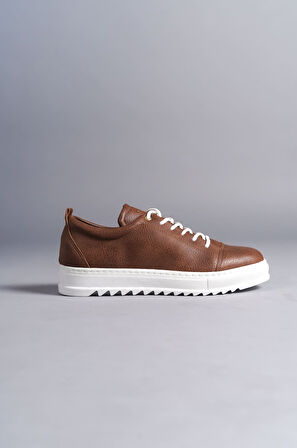 ET152 Cool Bağcıklı Cilt Erkek Günlük Spor Klasik Ayakkabı BT -  Taba