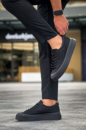 ET500 Özel Termo Taban Siyah Renk Casual Erkek Ayakkabı