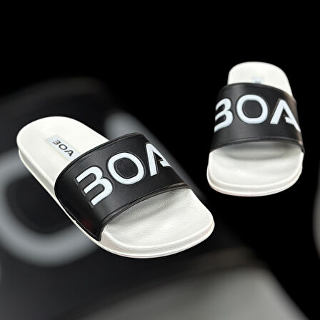 ET-TRL Yazlık Yeni Sezon Siyah-Beyaz Hafif Rahat Yazlık Terlik