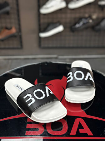 ET-TRL Yazlık Yeni Sezon Siyah-Beyaz Hafif Rahat Yazlık Terlik