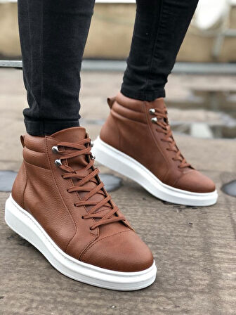 ET202 Toronto Bağcıklı Cilt Erkek Spor Bot BT - Taba