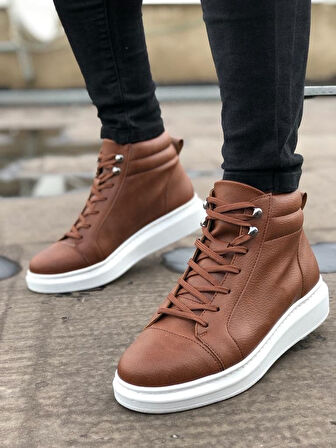 ET202 Toronto Bağcıklı Cilt Erkek Spor Bot BT - Taba