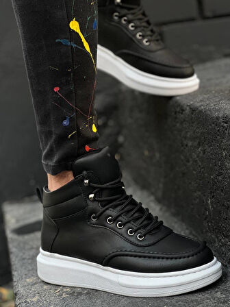 ET-KB-0994 Siyah Cilt  Yüksek Taban  Erkek Bilek Bot