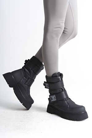 JET-ELISA Cırt Cırtlı  Paraşüt KumaşKadın Bot CST - Siyah