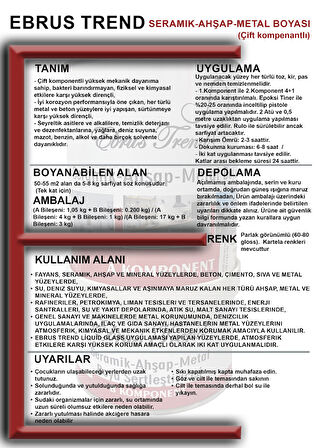 EBRUS TREND SERAMİK AHŞAP METAL BOYASI 1,05+0,2 KG