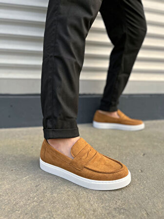 JET-180 Estilo X Bağcıksız Süet Erkek Günlük Spor Klasik Ayakkabı SBT - Taba