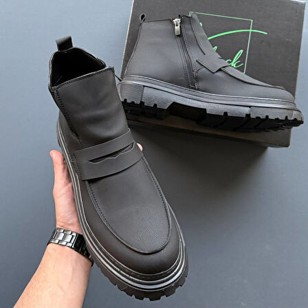 ET-KB-K1 Kömür Cilt Günlük Erkek Bot