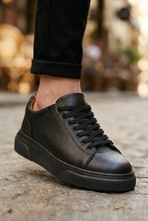 ETF-010 Erkek Sneaker Günlük Casual Spor Ayakkabı Siyah Taban