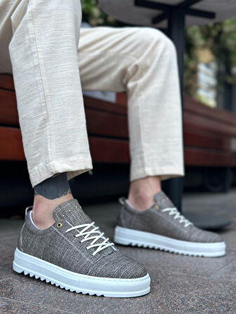 ET0152 Bağcıklı Yüksek Taban Kahve Kırçıllı Erkek Ayakkabı