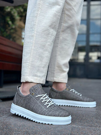 ET0152 Bağcıklı Yüksek Taban Kahve Kırçıllı Erkek Ayakkabı