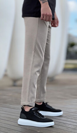 ET0812 Özel Örme Triko Tarz Siyah Renk Spor Ayakkabı