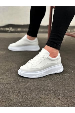 JET-507 Alone Bağcıklı Cilt Erkek Günlük Sneaker Ayakkabı CBT Beyaz