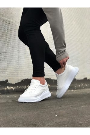 JET-507 Alone Bağcıklı Cilt Erkek Günlük Sneaker Ayakkabı CBT Beyaz