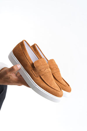 ET180 Estilo X Bağcıksız Süet Erkek Günlük Spor Klasik Ayakkabı BT - Taba