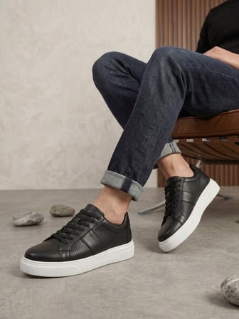ET0247 Erkek Sneaker Günlük Casual Spor Ayakkabı Siyah