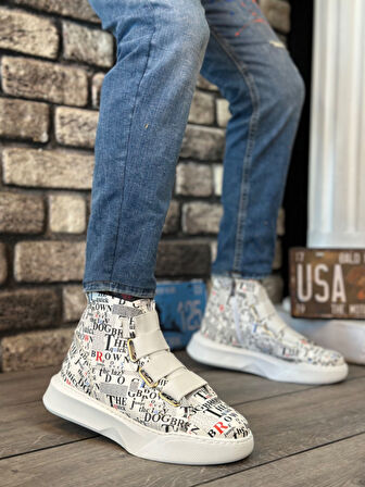 ET0142 Bantlı Erkek Yüksek Taban Rakamlı Spor Bot