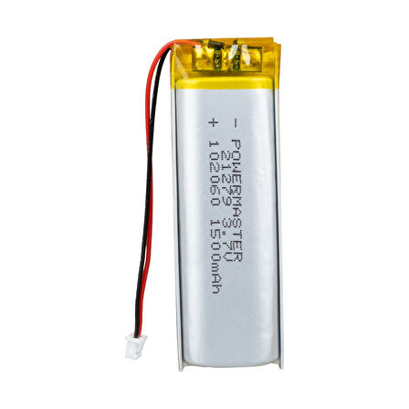 Powermaster 3.7 Volt 1500 Mah Lityum Polimer Şarjlı Pil 10X20X60 mm Akıllı Saat Kulaklık Pili