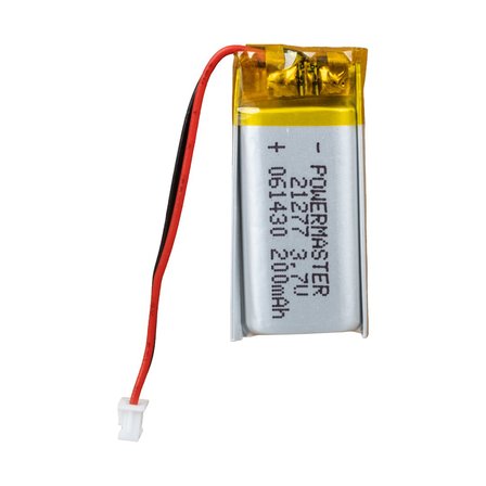 Powermaster 3.7 Volt 200 Mah Lityum Polimer Şarjlı Pil 6X14X30 mm Akıllı Saat Kulaklık Pili