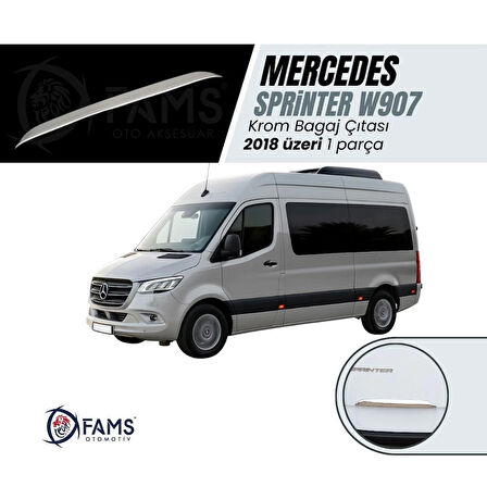 Mercedes Sprinter W907 Krom Bagaj Çıtası 2018 Ve Üzeri Paslanmaz Çelik