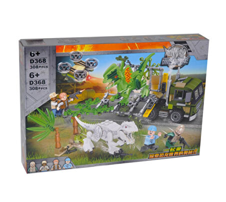 Lego Uyumlu Yapı Blok Oyuncak Seti Jurrasic World Jurrassic Park Dinozor 308 Parça İndominus T-Rex