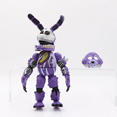 Five Nights at Freddy’s FNAF Maskeli Işıklı Eklemli Karakter Figür Oyuncak Seti Bonnie & Foxy 18 cm