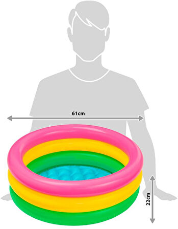 ES57107 Yumuşak Tabanlı 3 Boğumlu Çocuk Havuzu 61 x 22 cm.