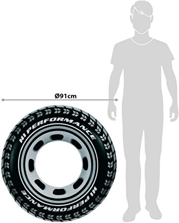 ES59252 Radyal Lastik Tasarımlı Havuz & Deniz Simidi Can Simidi 91 cm.