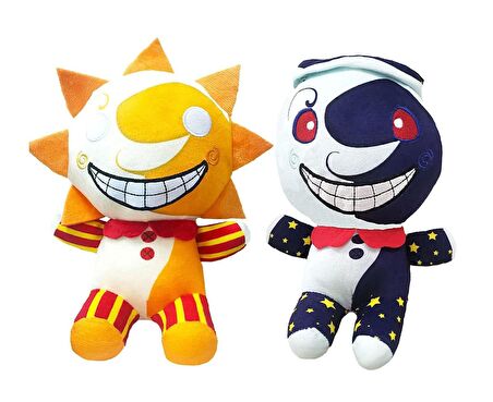 2’li Set İthal Ürün Five Nights at Freddy's FNAF Sundrop & Moondrop Figür Peluş Oyuncak