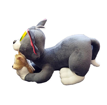 İthal Kumaş Gerçek Görünümlü Tom & Jerry Karakter Figür Peluş Oyuncak Uyku & Oyun Arkadaşı Büyük Boy