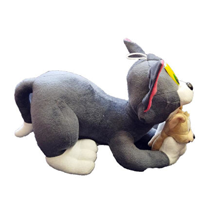 İthal Kumaş Gerçek Görünümlü Tom & Jerry Karakter Figür Peluş Oyuncak Uyku & Oyun Arkadaşı Büyük Boy