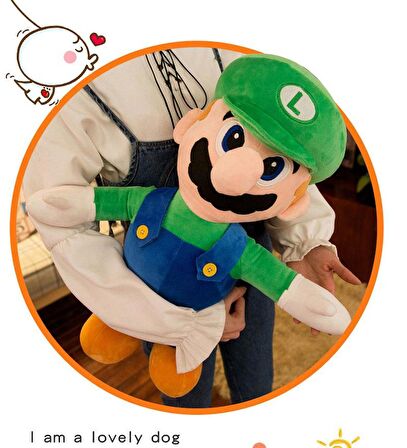 İthal Kumaş Efsane Süper Mario Kardeşler Mario Luigi Peluş Oyuncak Uyku & Oyun Arkadaşı 40 cm.