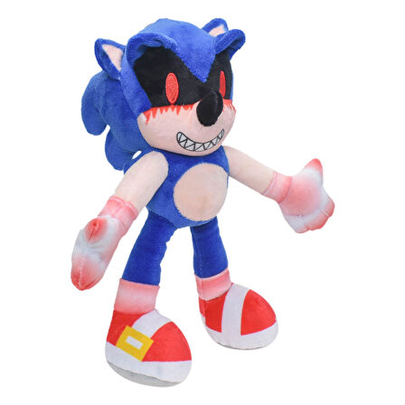 İthal Kumaş Sonic Exe Karanlık Kirpi Sonic Peluş Oyuncak Uyku & Oyun Arkadaşı Midi Boy 28 cm.