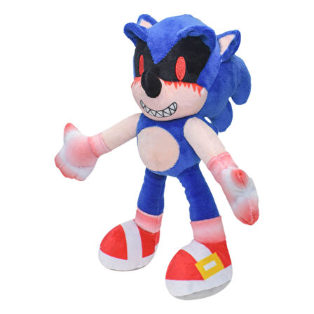 İthal Kumaş Sonic Exe Karanlık Kirpi Sonic Peluş Oyuncak Uyku & Oyun Arkadaşı Midi Boy 28 cm.