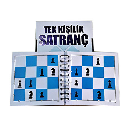 Tek Kişilik Satranç Seti Beyin Jimnastiği Satranç Eğitim Paketi 80 Görev Solitare Chess Brain Fitnes