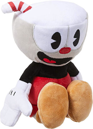 İthal Kumaş Fincan Kafalar Cuphead veya Mugman Figür Peluş Oyuncak Oyun & Uyku Arkadaşı 25 cm.