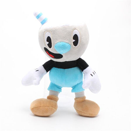 İthal Kumaş Fincan Kafalar Cuphead veya Mugman Figür Peluş Oyuncak Oyun & Uyku Arkadaşı 25 cm.