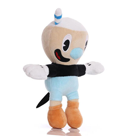 İthal Kumaş Fincan Kafalar Cuphead veya Mugman Figür Peluş Oyuncak Oyun & Uyku Arkadaşı 25 cm.