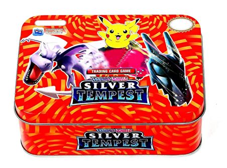 Pokemon TCG Metal Kutulu Sword Shield Silver Tempest Serisi Enerji Oyuncu Oyun Kartı 60’lı İngilizce