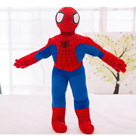 İthal Kumaş Örümcek Adam Spiderman Figür Peluş Oyuncak Uyku & Oyun Arkadaşı Büyük Boy 35 cm. MDL A
