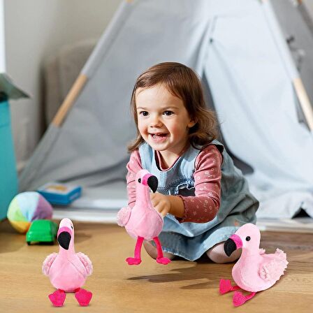 İthal Kumaş Yumuşak Dokulu Hawaii Flamingo Parti Süsleme Peluş Oyuncak Oyun & Uyku Arkadaşı 25 cm.