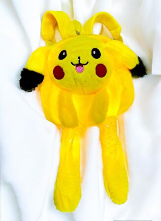 Kulakları Hareket Eden Led Işıklı Pokemon Pikachu Kulaklı Peluş Oyuncak Çanta & Uyku Arkadaşı 55 cm.