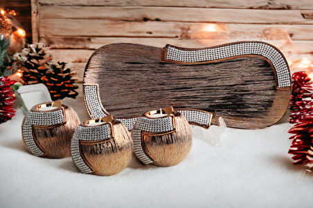 Lüks Porselen 3lü Tealight Mumluk Şamdan Biblo Heykel Hediyelik Dekoratif Ürün Masa Süsü Ev Hediye 4