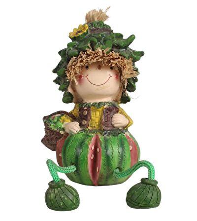 Ayakları Sallanan Karpuz Kafalar Biblo Dekoratif Obje Hediyelik Ürün Vitrin Süsü Ev Hediyesi 24 cm.
