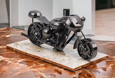 Nostaljik Retro El Yapımı Metal Motosiklet Modeli Dekoratif Biblo Vitrin Süsü Ev Yeni Yıl Hediyesi 2