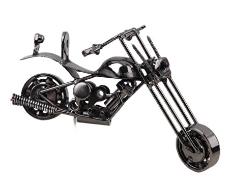 Nostaljik Retro El Yapımı Metal Motosiklet Modeli Dekoratif Biblo Vitrin Süsü Ev Yeni Yıl Hediyesi 3