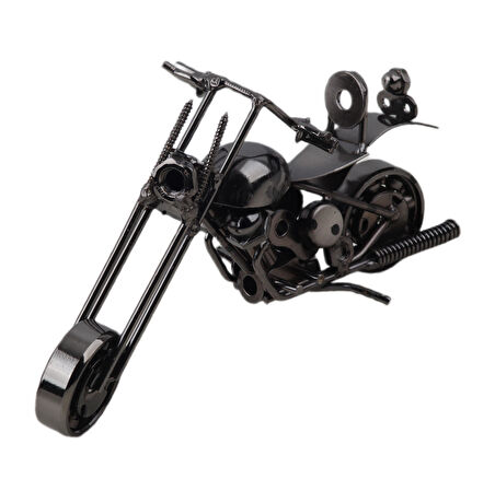 Nostaljik Retro El Yapımı Metal Motosiklet Modeli Dekoratif Biblo Vitrin Süsü Ev Yeni Yıl Hediyesi 3